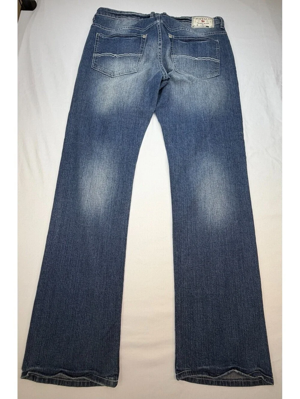 Buffalo David Bitton Men's Jeans Six-X Basic Slim Straight Mid Rise Size 36 Blue